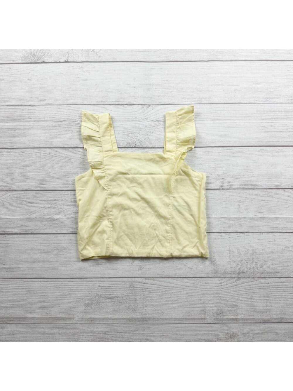 Abercrombie Kids Yellow Ruffle Smocked Sleeveless Top 9-10